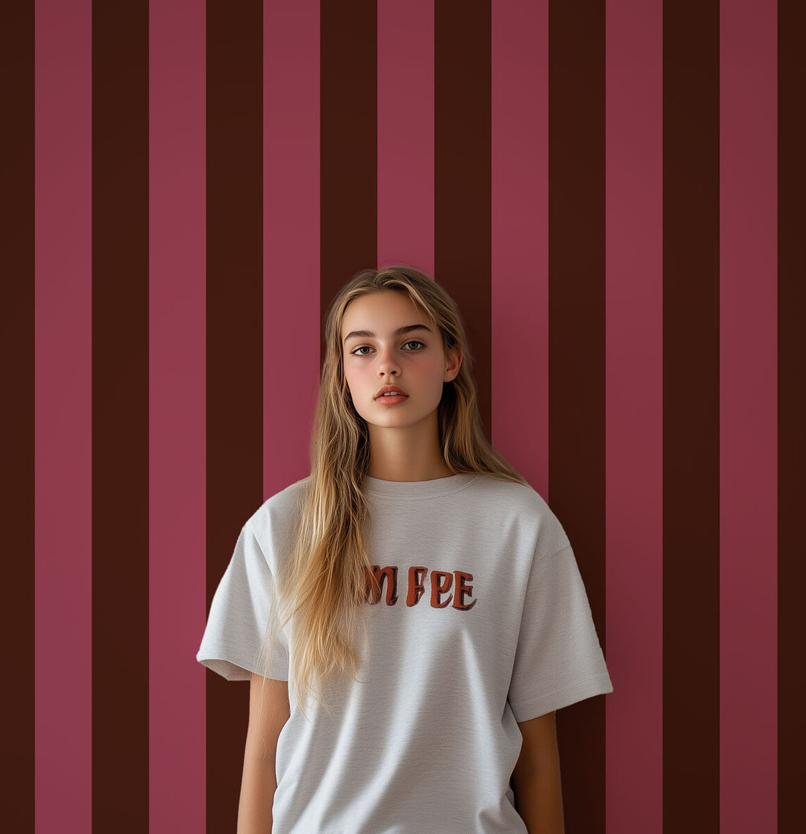 Tapisserie pop marron et rose