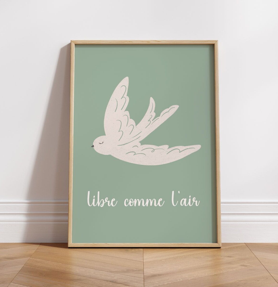 Affiche hirondelle enfant