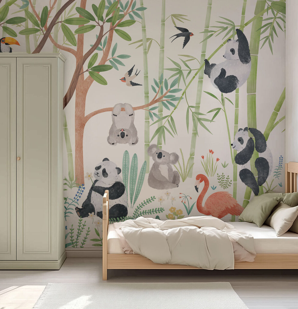 papier peint panda et koala