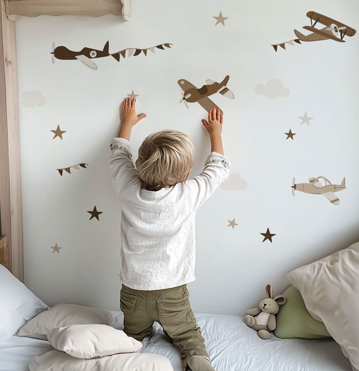 stickers-avion marron