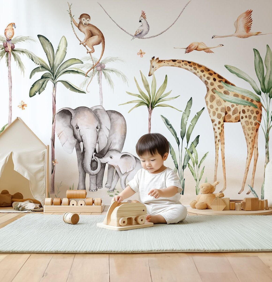 Papier-peint-Jungle-pour-enfant