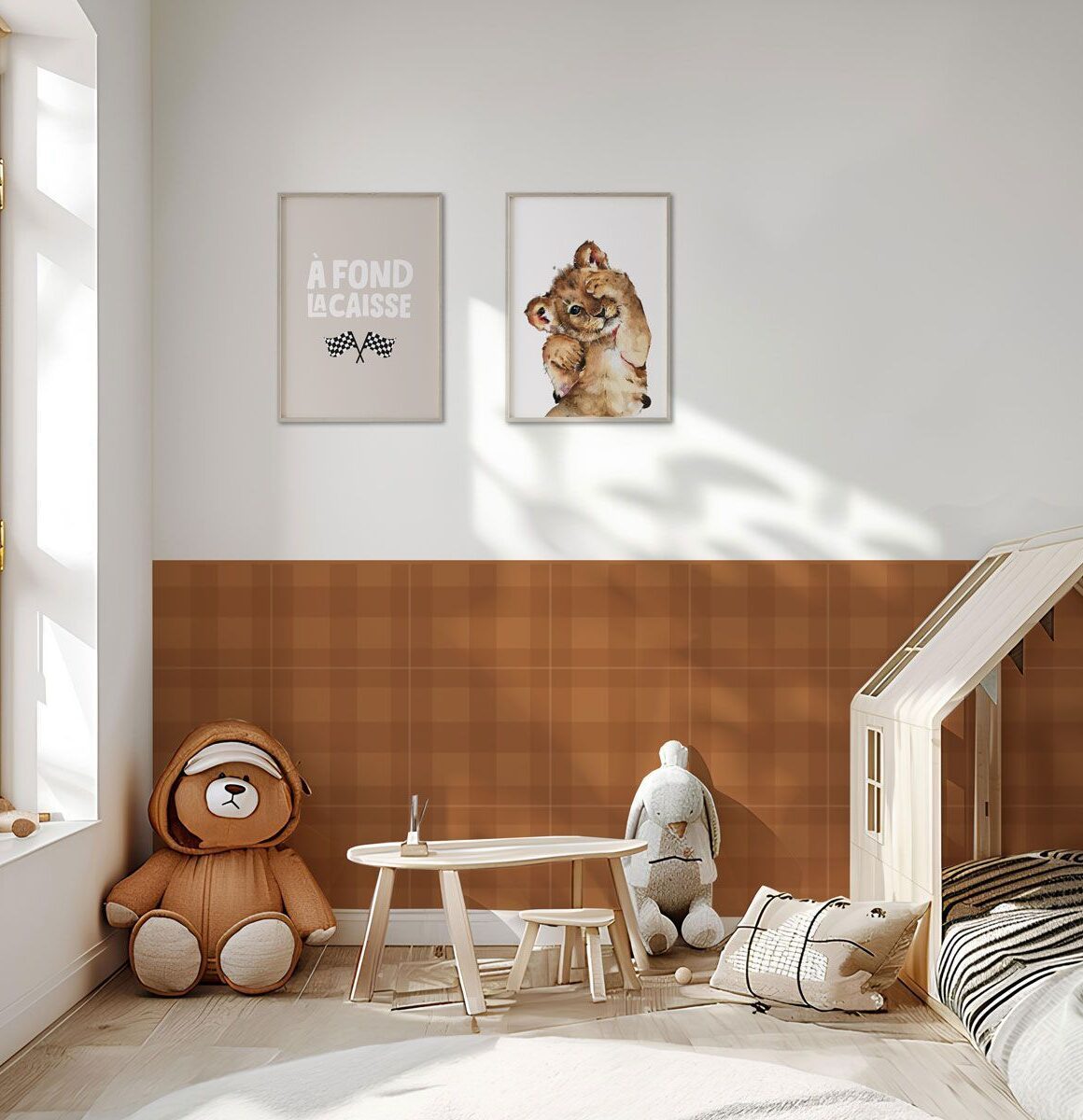 Papier peint -Tartan-Caramel