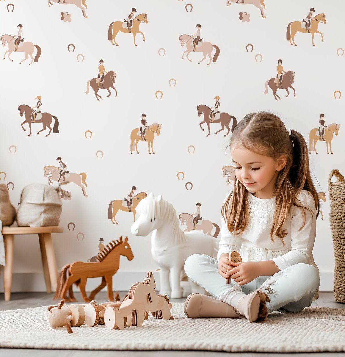 Papier-peint-équitation-enfant
