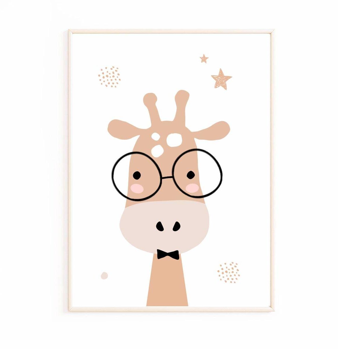 affiche-bébé-girafe-beige