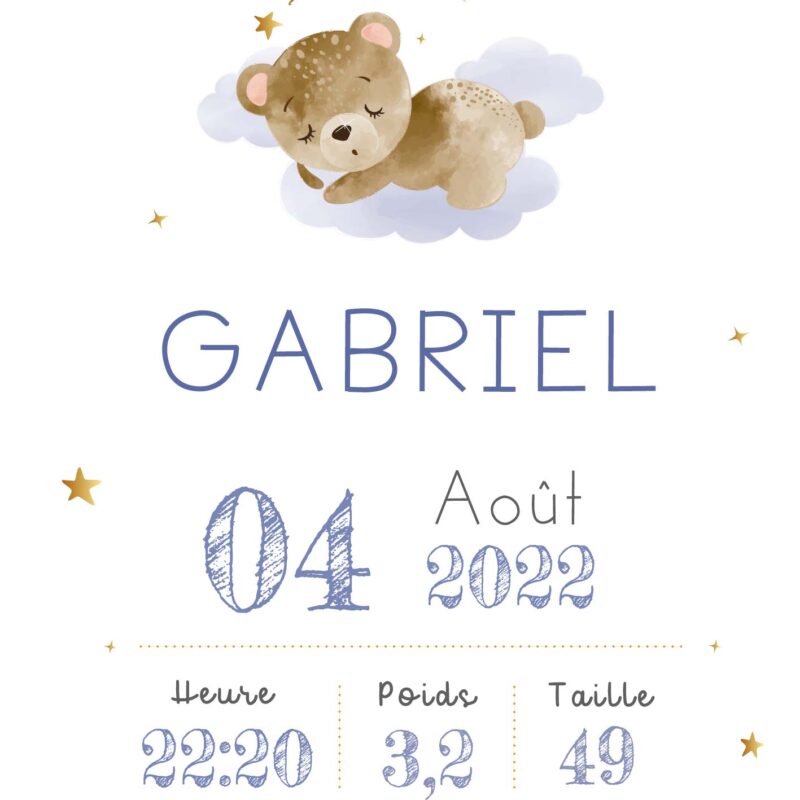 affiche-de-naissance-ourson