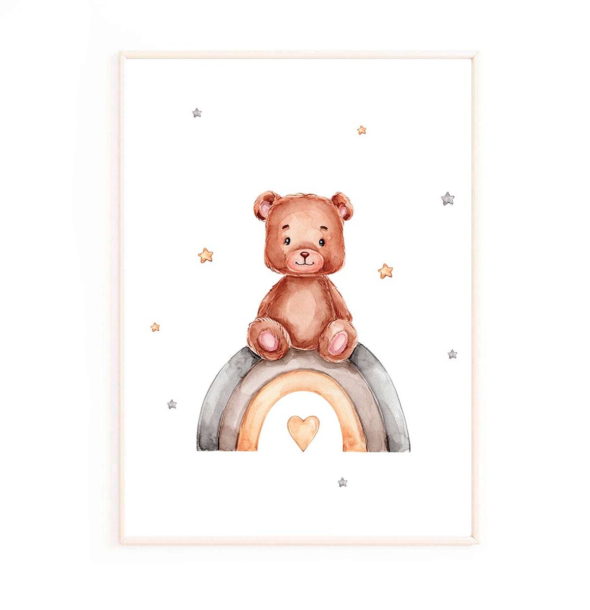 affiche-ourson-arc-en-ciel-bébé