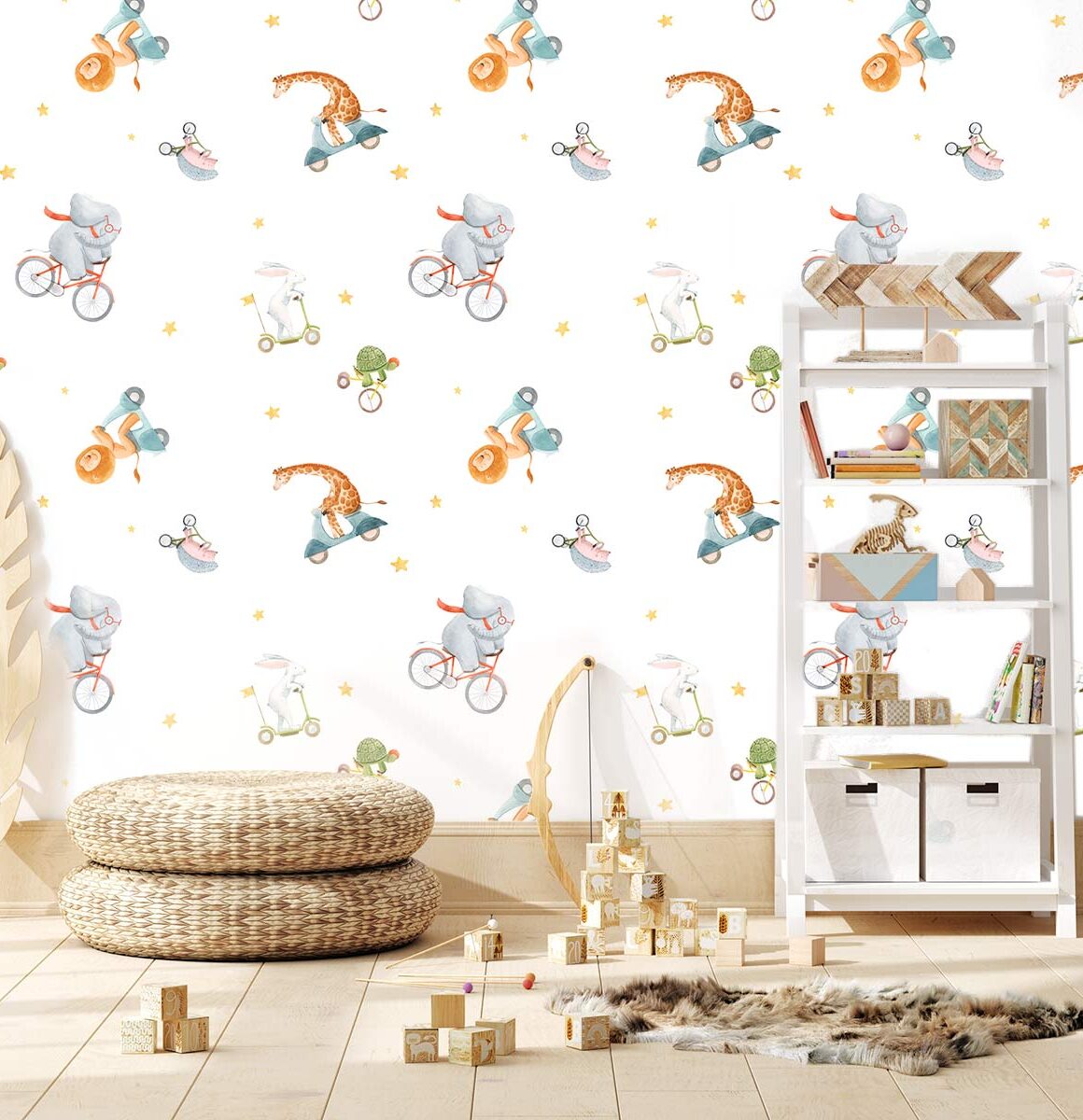 papier-peint-animaux-enfant-en-vadrouille