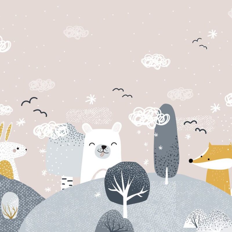 papier-peint-animaux-fille