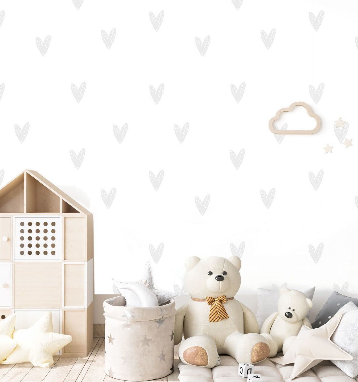 papier-peint-bébé-coeur-gris
