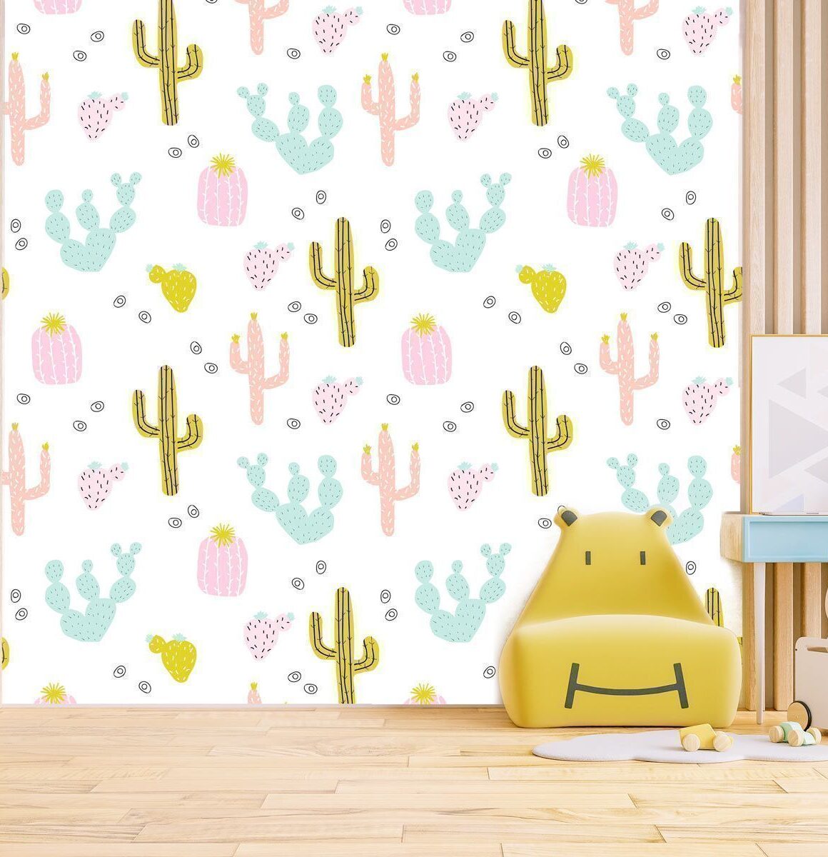 papier-peint-cactus-coloré