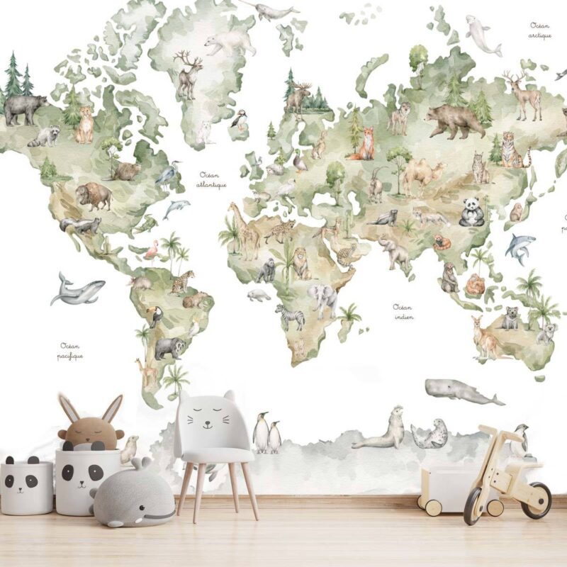 papier-peint-carte-du-monde-animaux