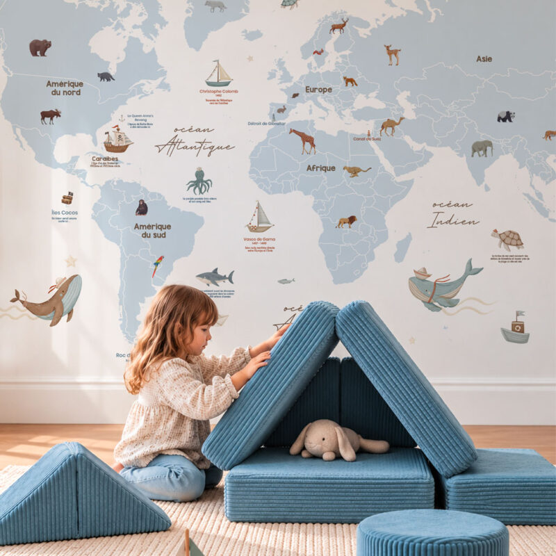 papier-peint-carte-du-monde-animaux-marins