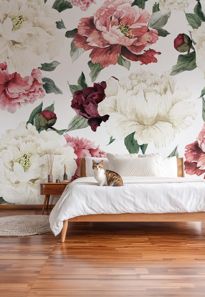 papier-peint-chambre-fleurs