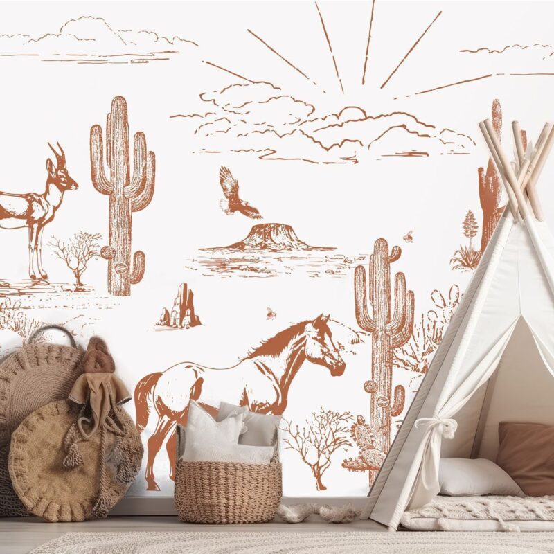 papier-peint-cow-boy-enfant