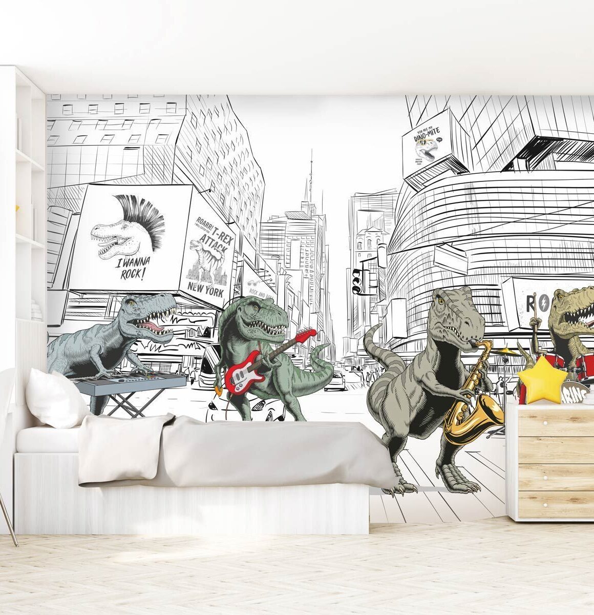 papier-peint-dinosaure-musique