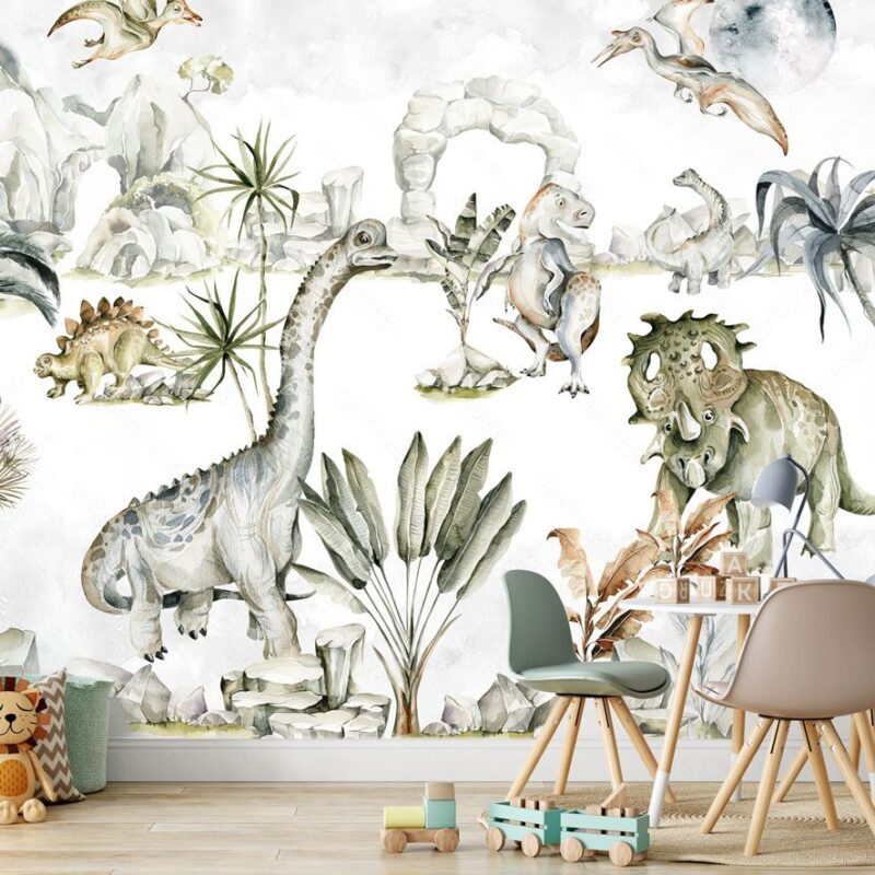 papier-peint-dinosaure-panoramique