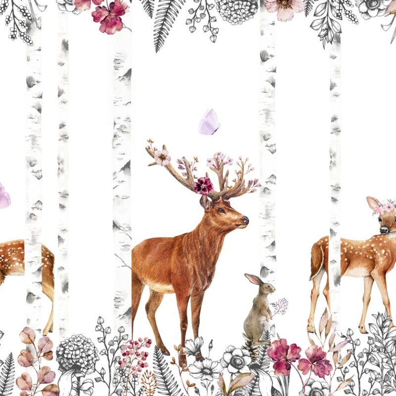 Pink Forest Wallpaper for Girls - Image 2
