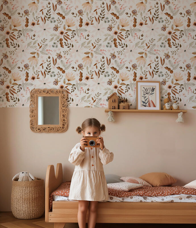 papier-peint-fleurs-chambre-fille