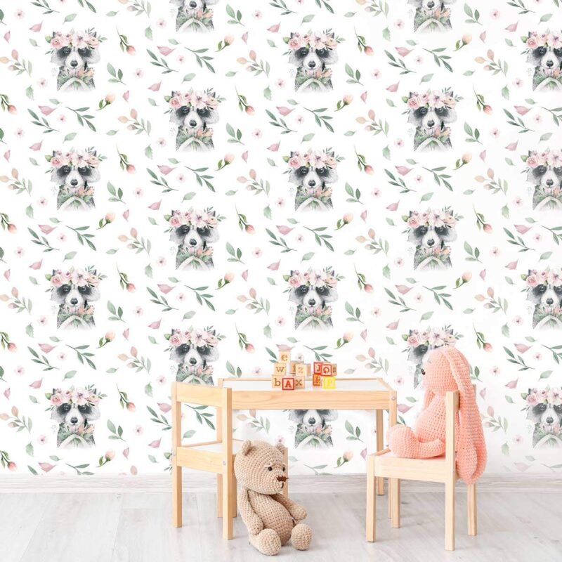 papier-peint-fleurs-chambre-fille