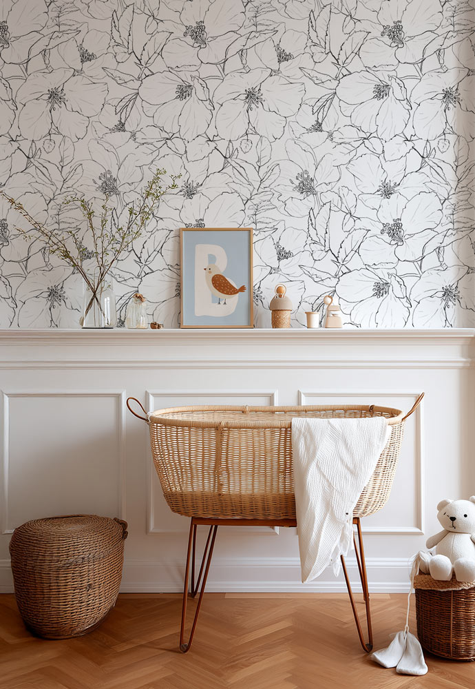 papier-peint-fleurs-noir-et-blanc