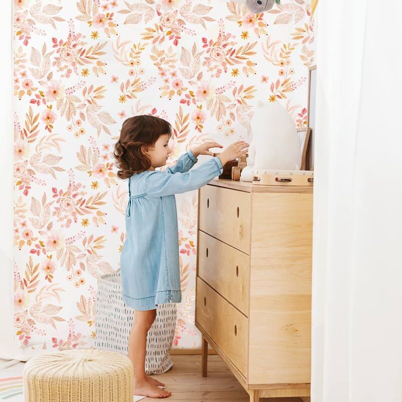 "Spring Flowers" Wallpaper, Girl's Bedroom - Image 4