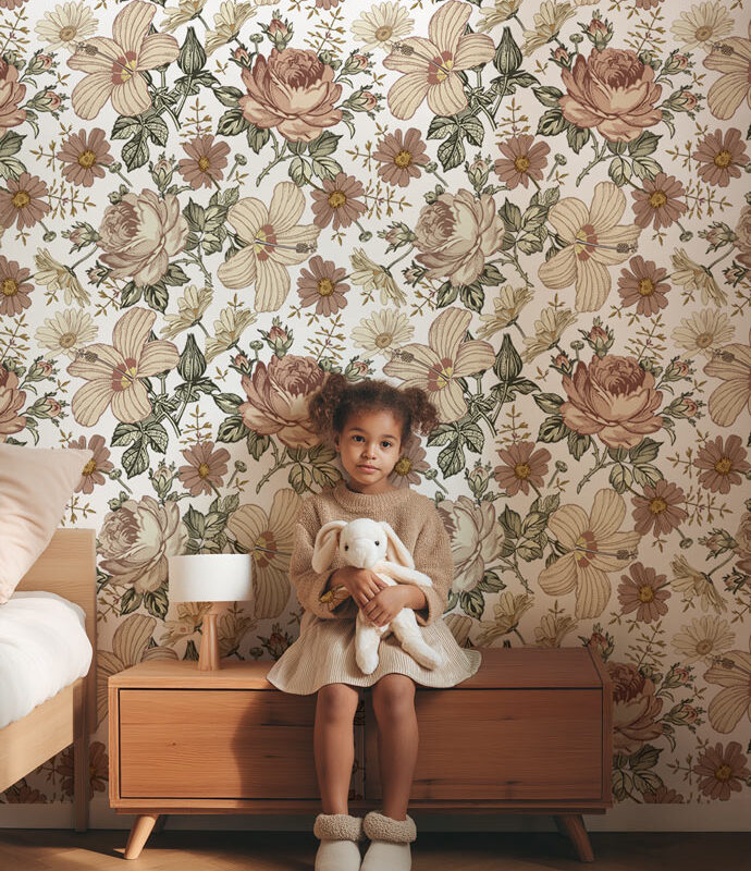 papier-peint-fleurs-vintage-fille