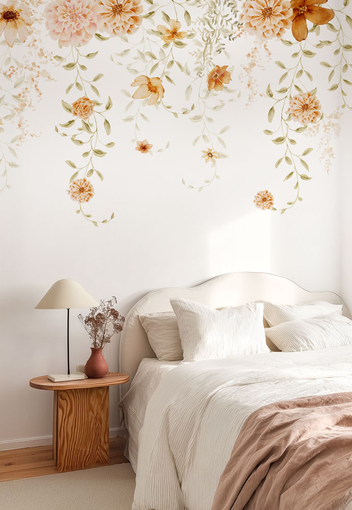 papier-peint-floral-tete-de-lit