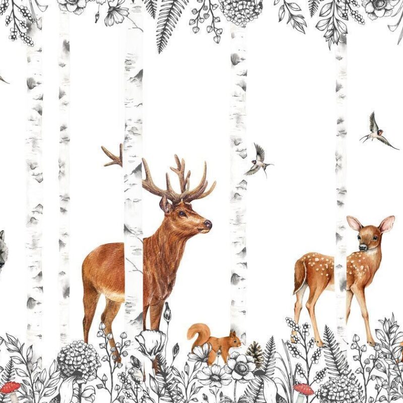 papier-peint-foret-enfant