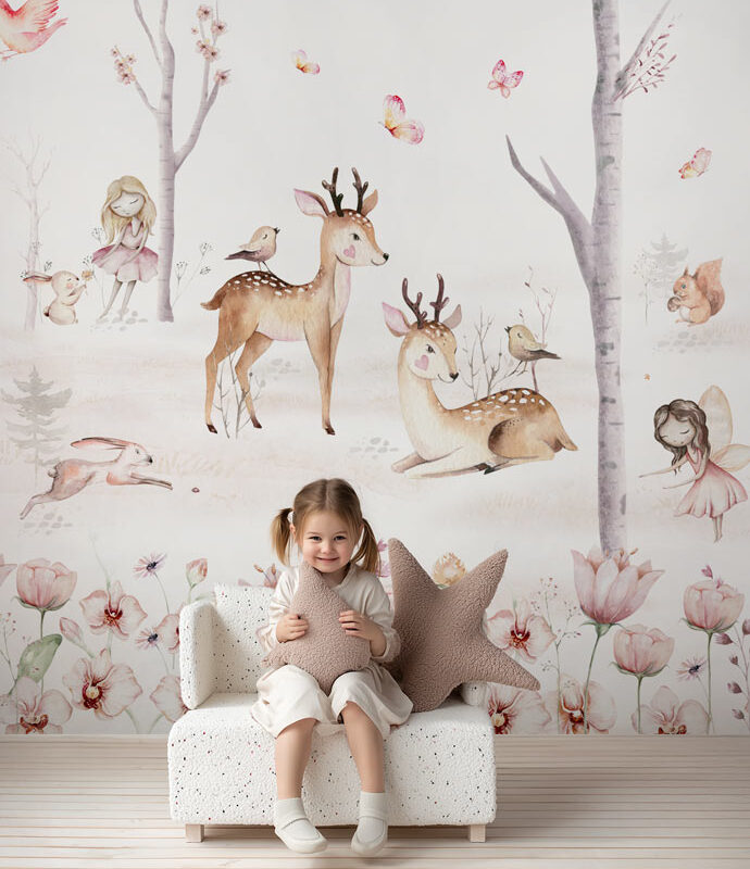 "Magical Forest" Wallpaper for a Girl's Room