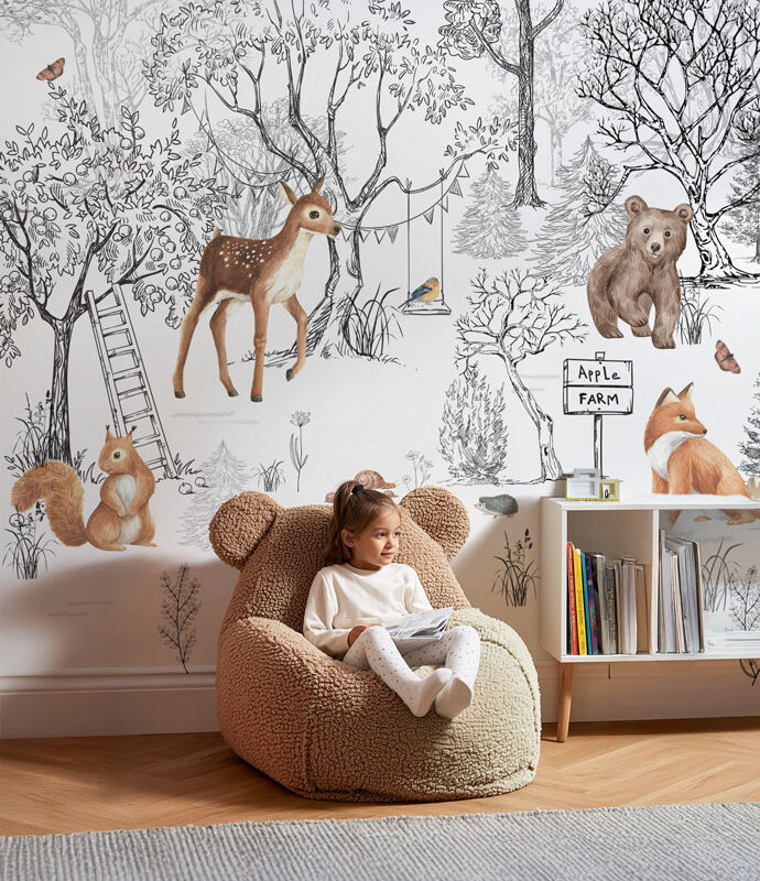 "Forest Walk" wallpaper for a child's room
