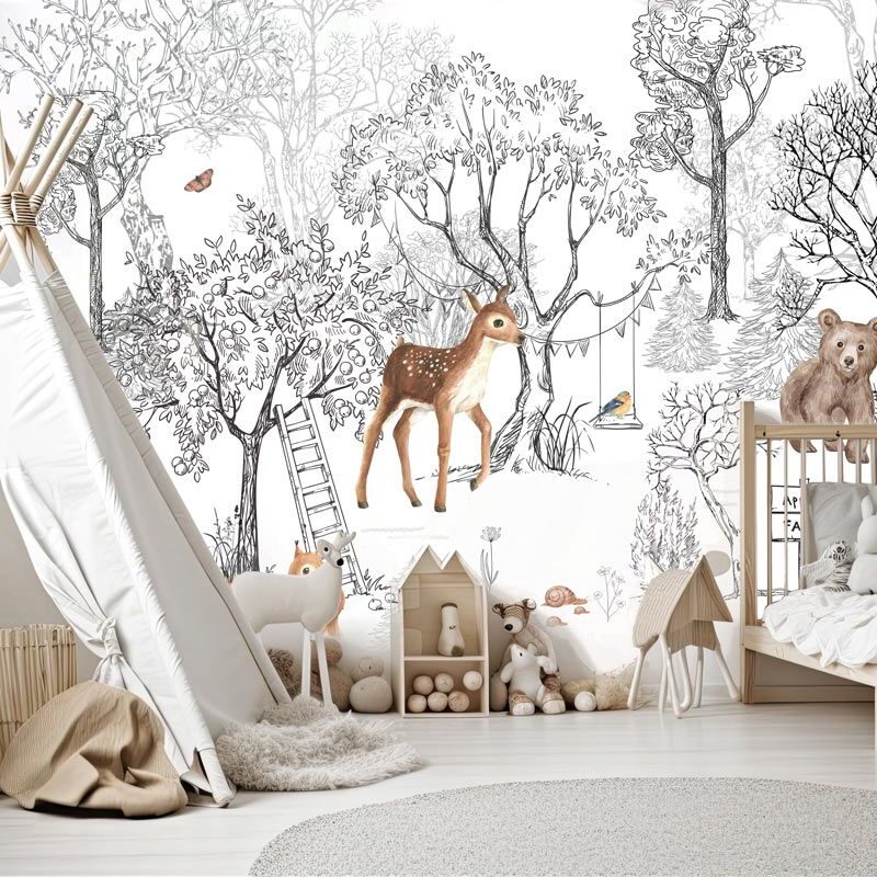 papier-peint-foret-pour-enfant