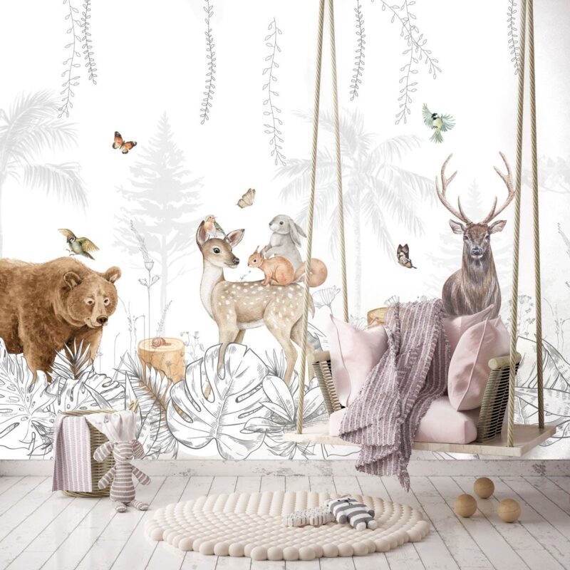 papier-peint-forêt-pour-enfant