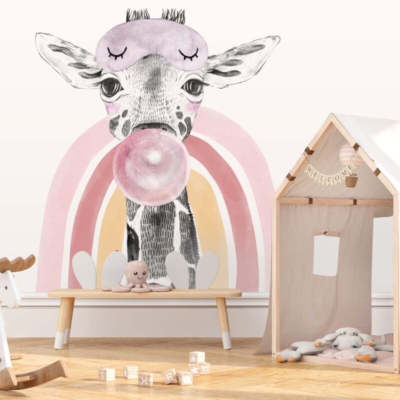 papier-peint-girafe-enfant