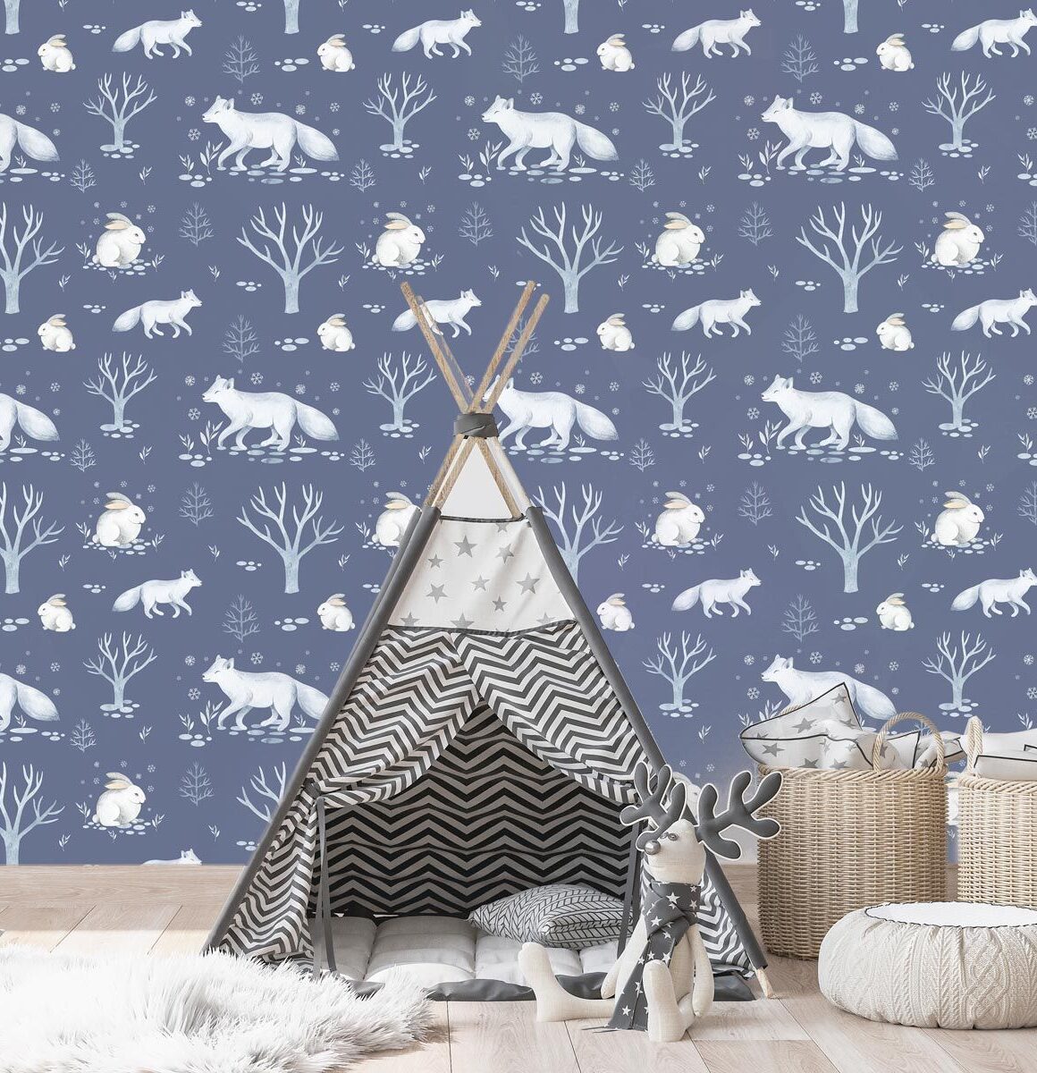papier-peint-hiver-chambre-enfant