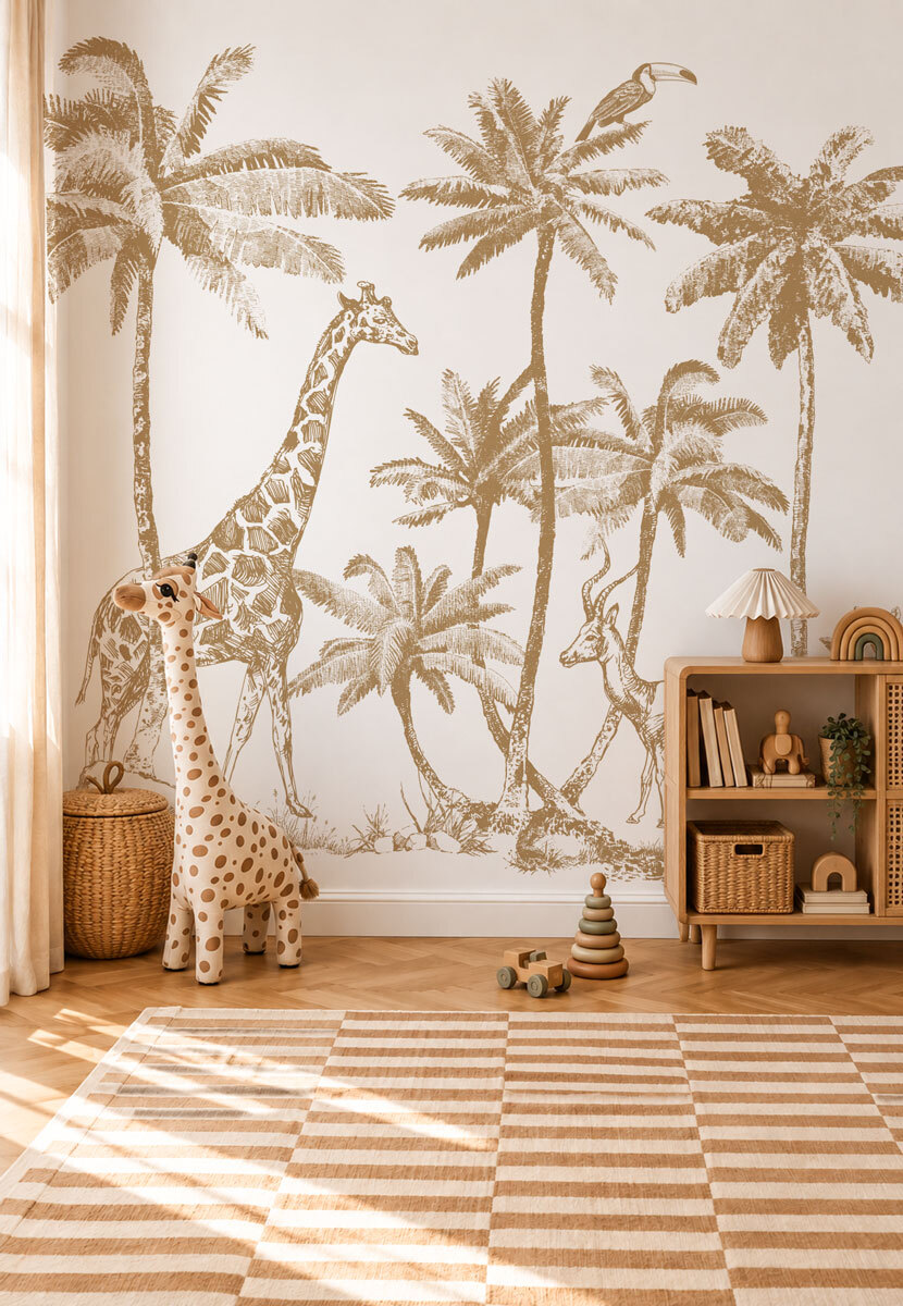 papier-peint-jungle-ocre