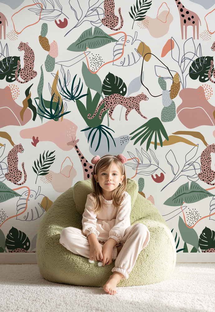 papier-peint-jungle-rose