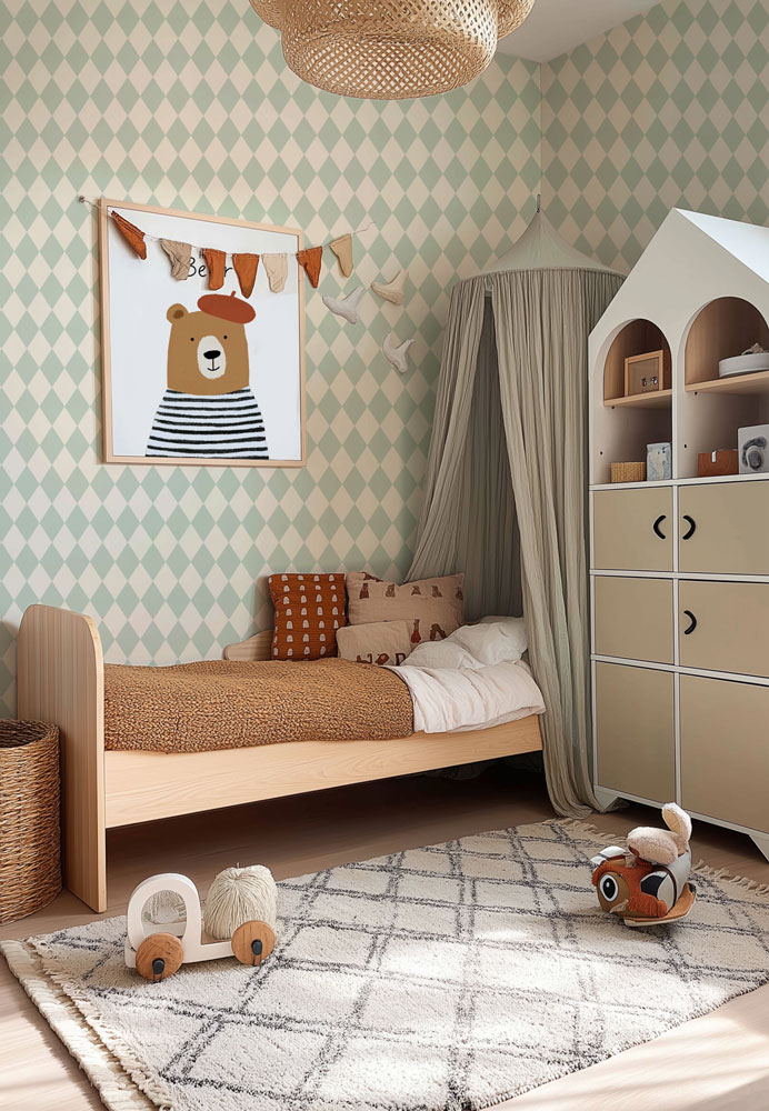 papier-peint-losange-enfant