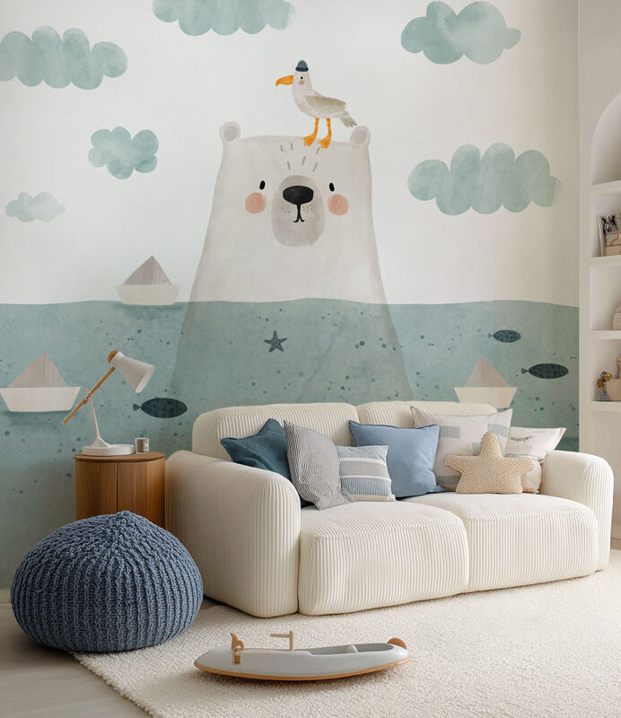 Children's ocean-themed wallpaper