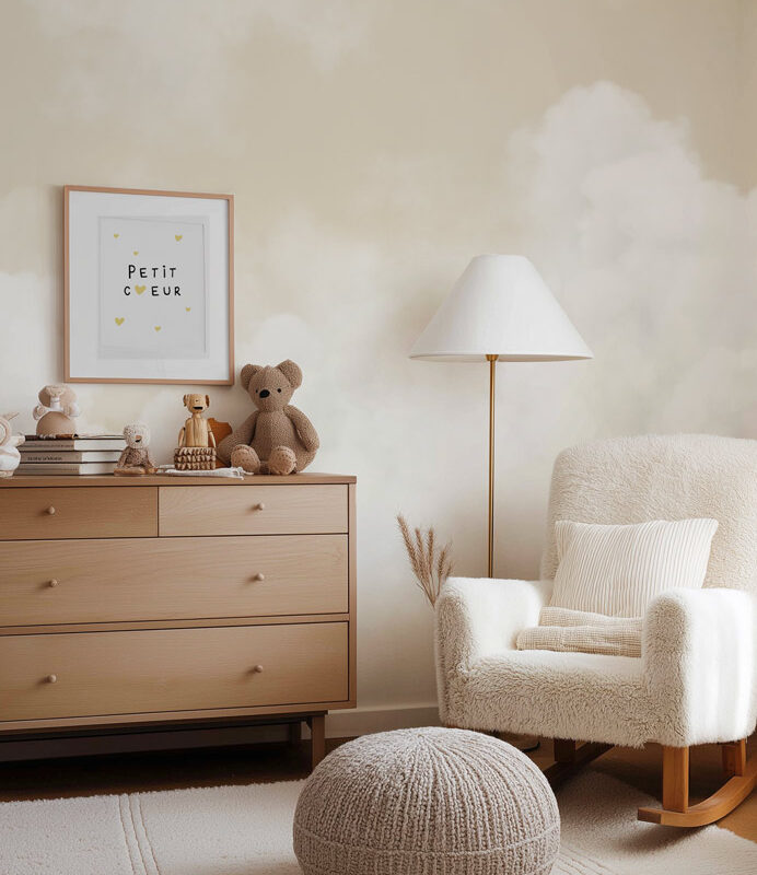 papier-peint-nuage-chambre-bébé