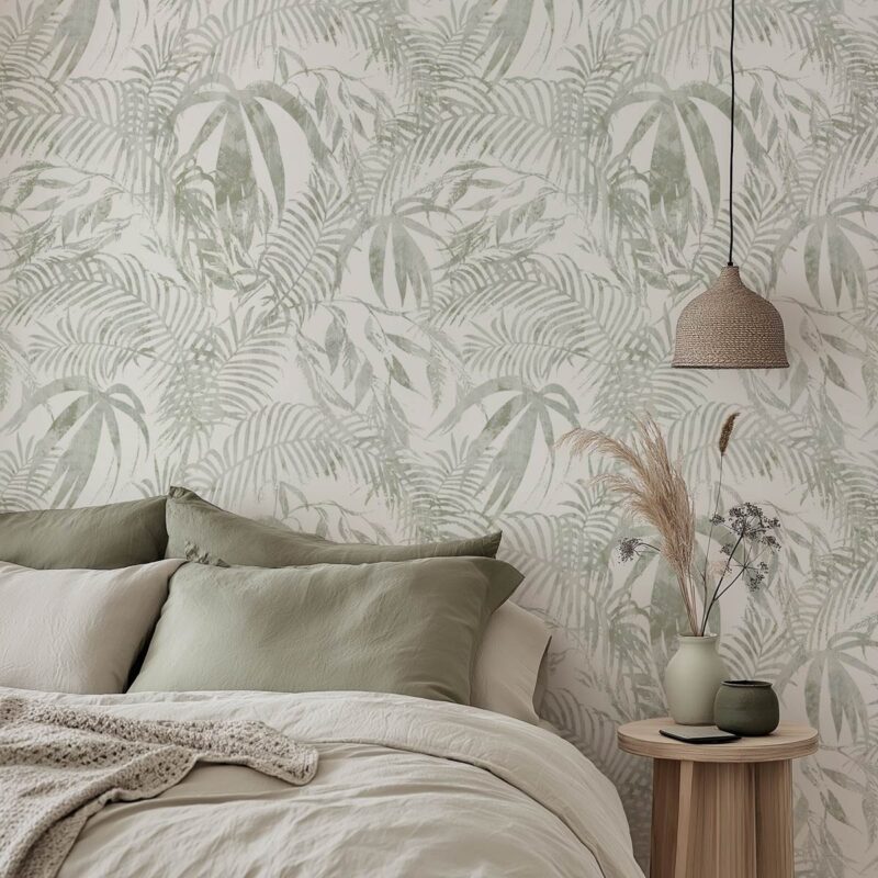 papier-peint-palmier-chambre