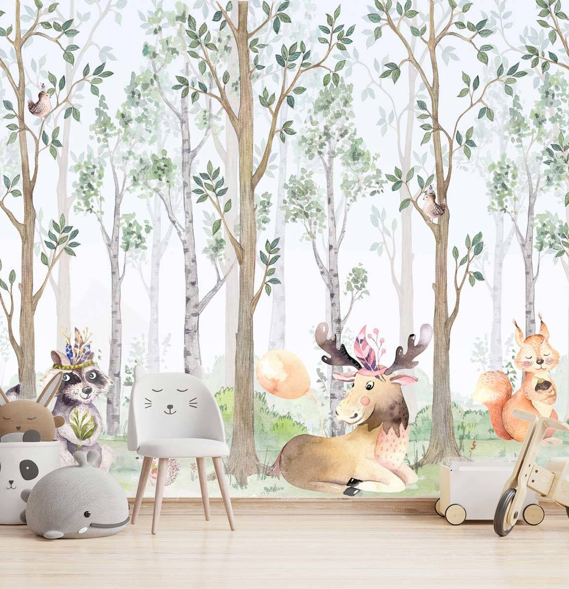 papier-peint-panoramique-forêt enfant