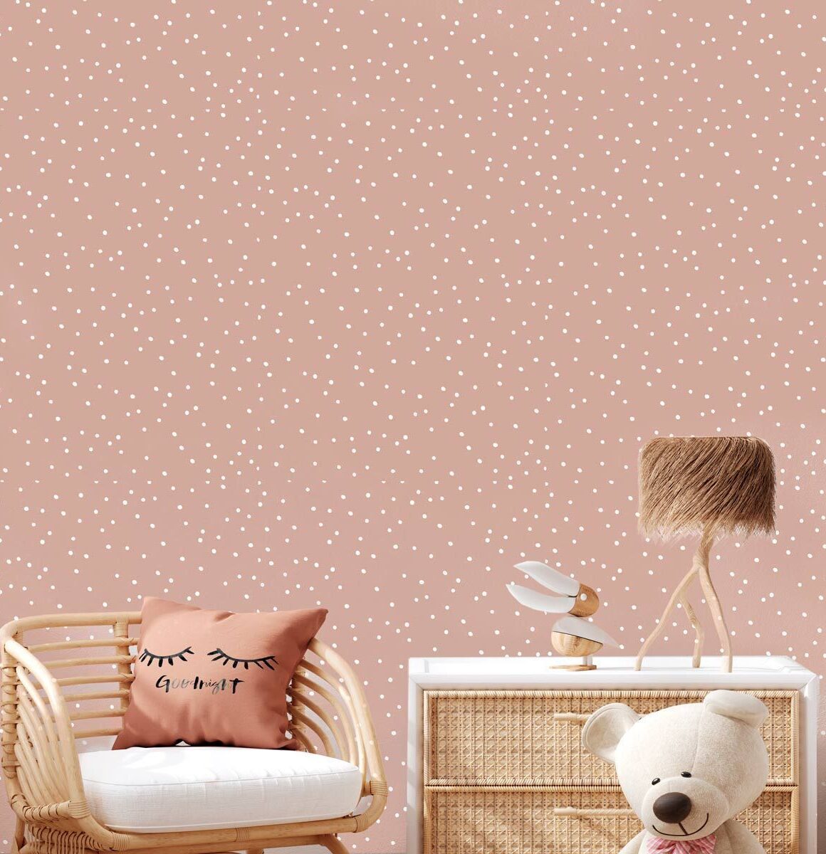 papier-peint-petit-pois-rose