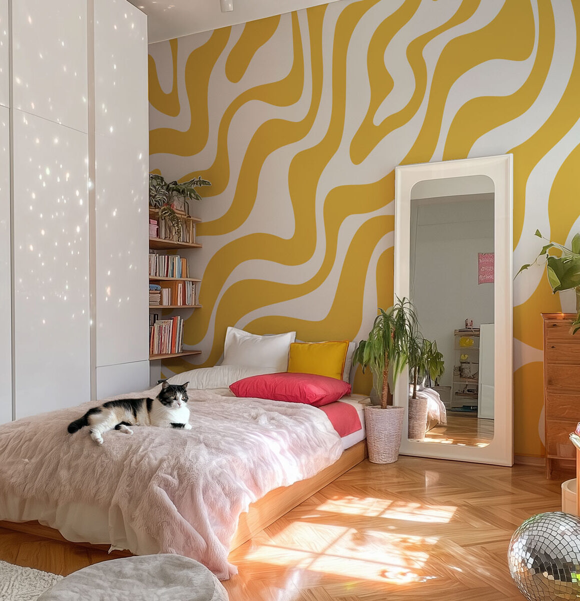 papier peint pop jaune