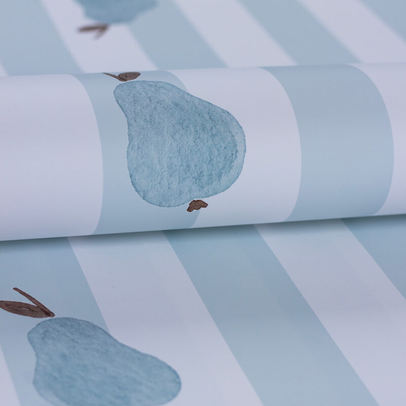 papier-peint-rayure-poire