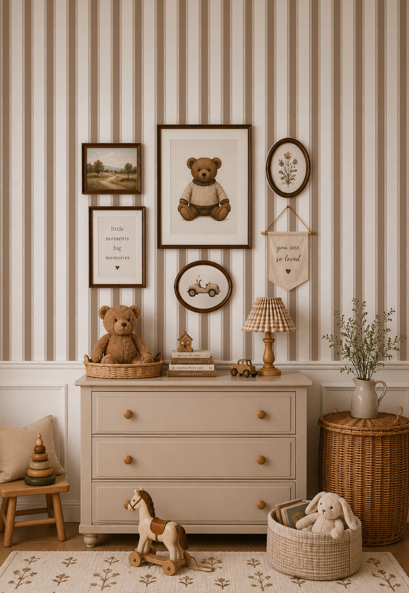 papier-peint-rayures-marron