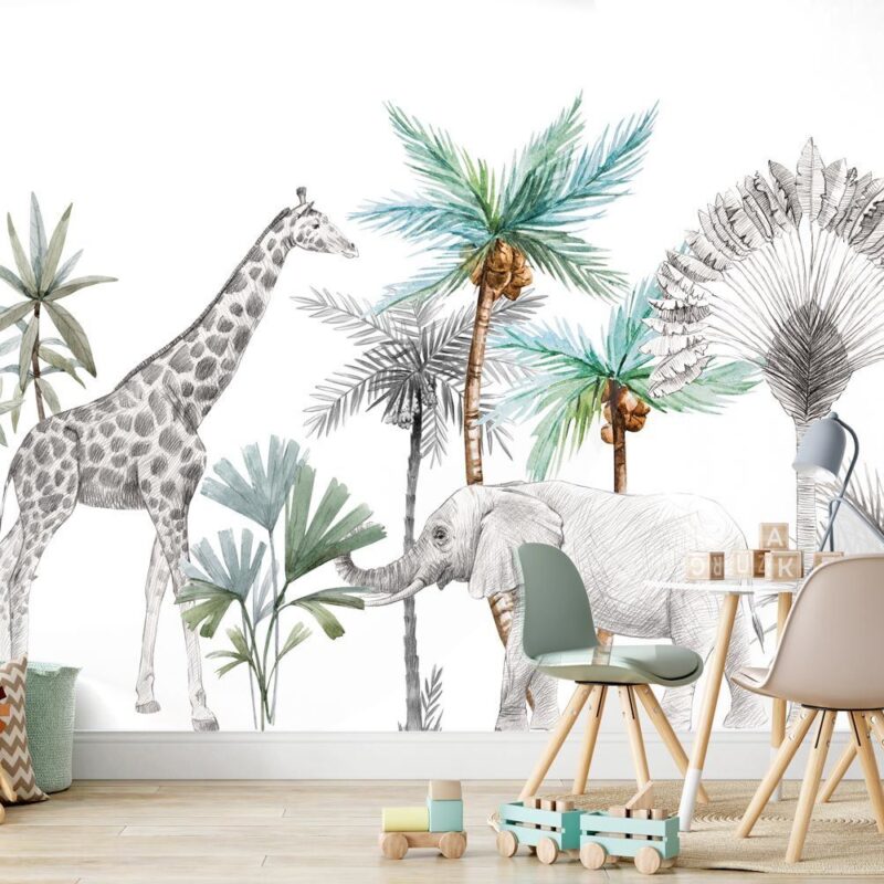 papier-peint-safari-enfant
