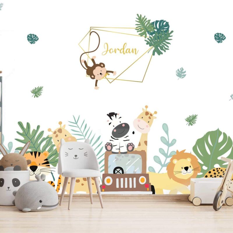 papier-peint-safari-personnalisé