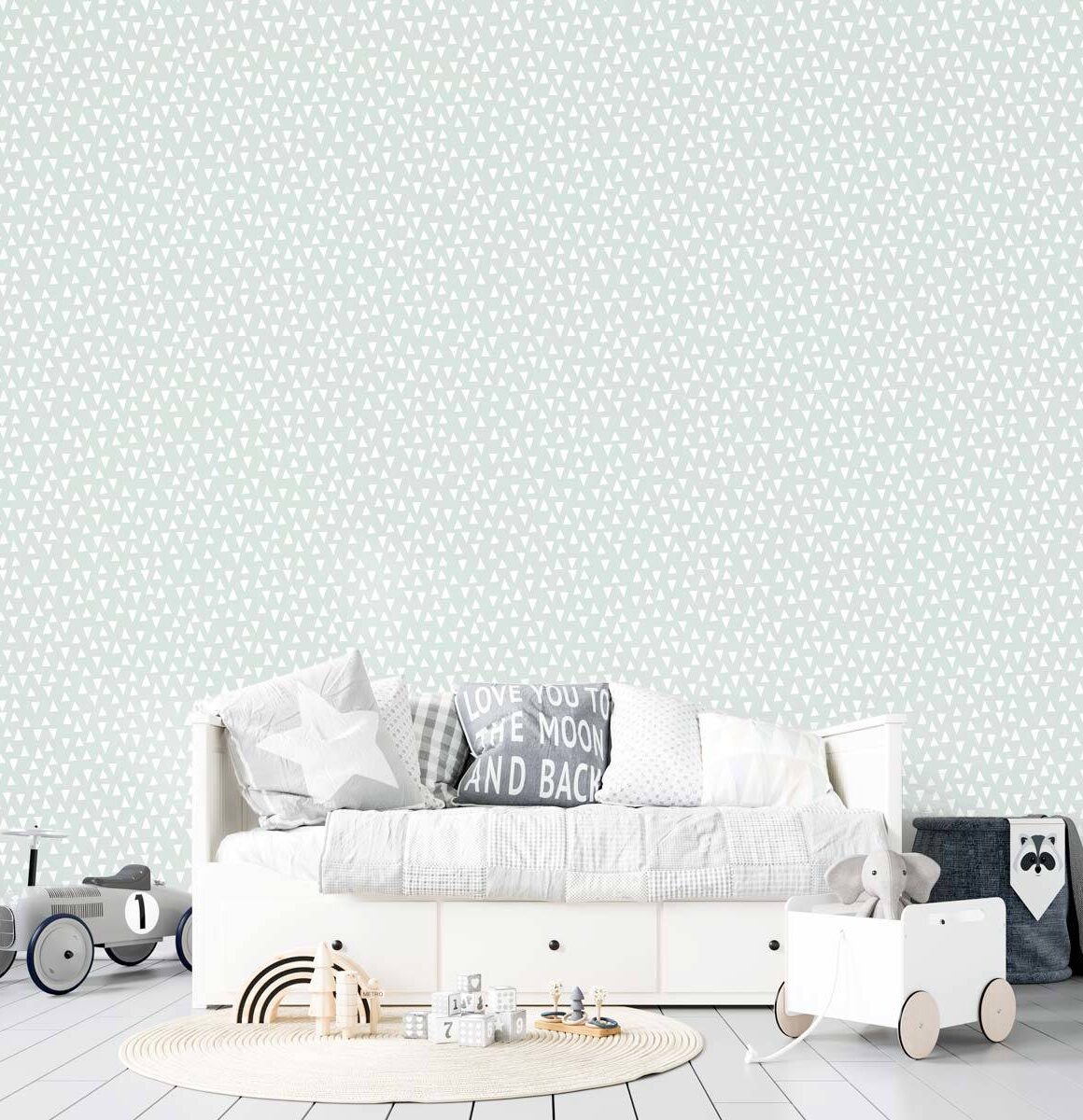 papier-peint-vert-a-petit-motif