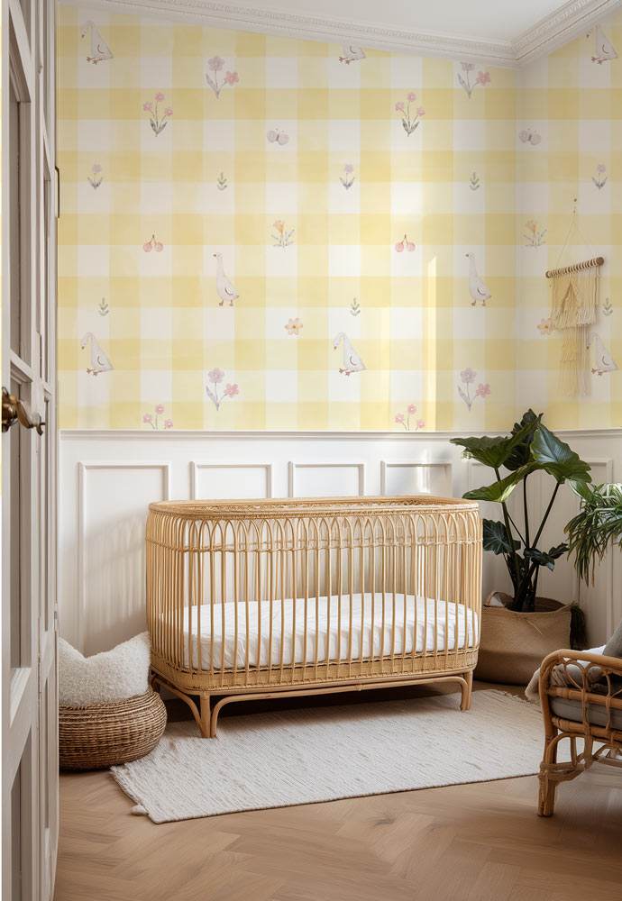 papier-peint-vichy-jaune