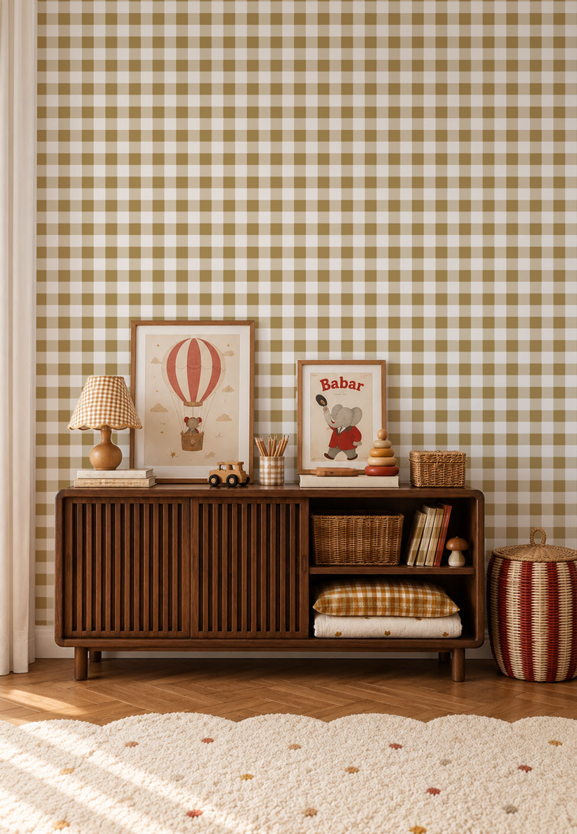 papier-peint-vichy-moutarde